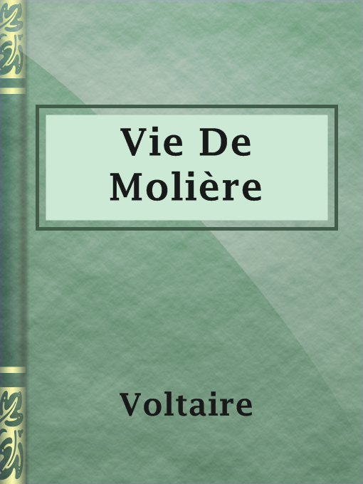 Cover image for Vie De Molière